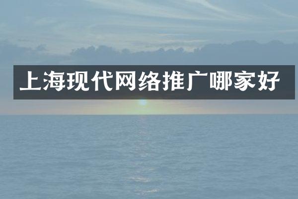 上海现代网络推广哪家好