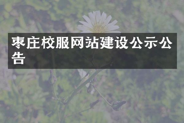 枣庄校服网站建设公示公告