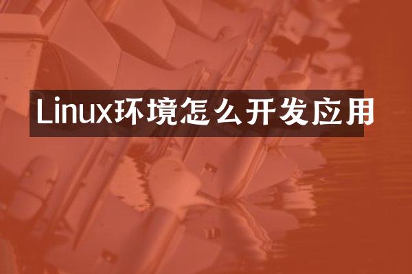 Linux环境怎么开发应用