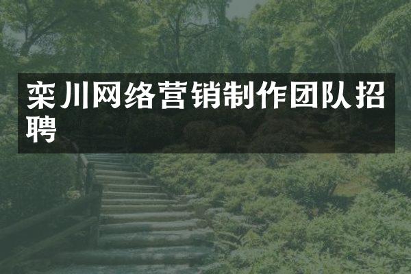 栾川网络营销制作团队招聘