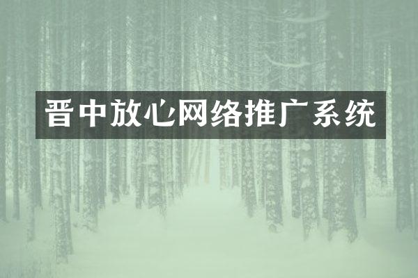 晋中放心网络推广系统