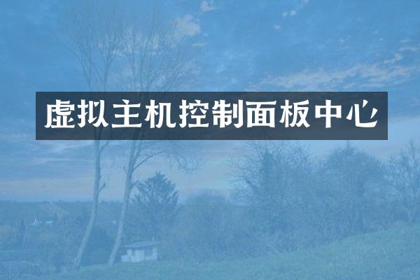 虚拟主机控制面板中心