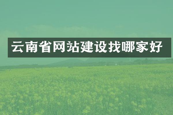 云南省网站建设找哪家好