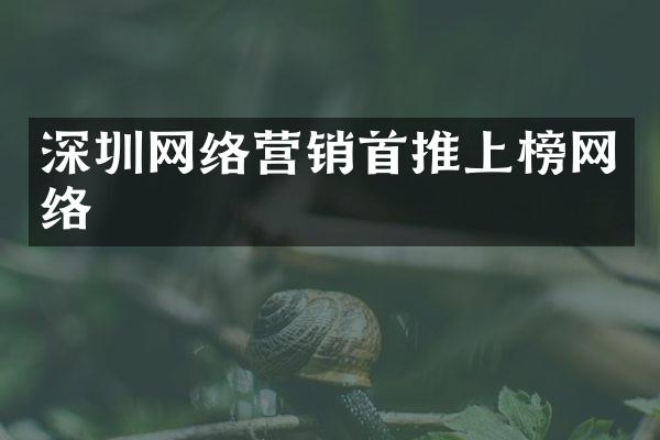 深圳网络营销首推上榜网络