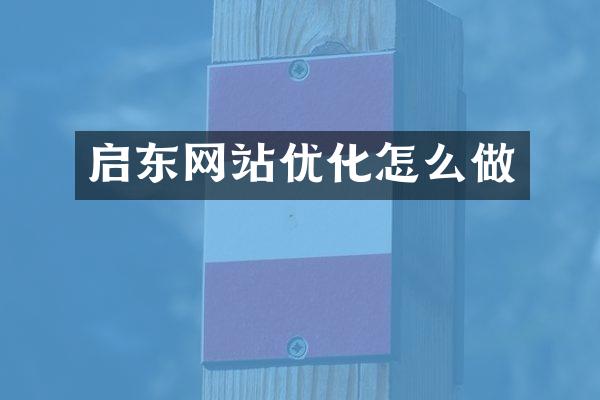启东网站优化怎么做
