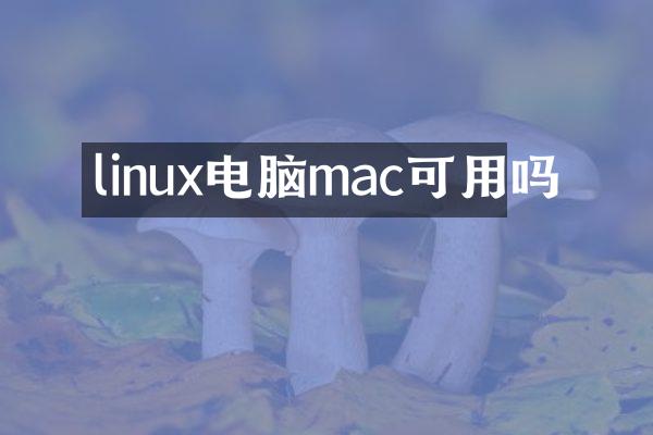 linux电脑mac可用吗