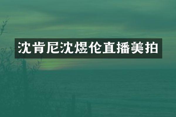 沈肯尼沈煜伦直播美拍