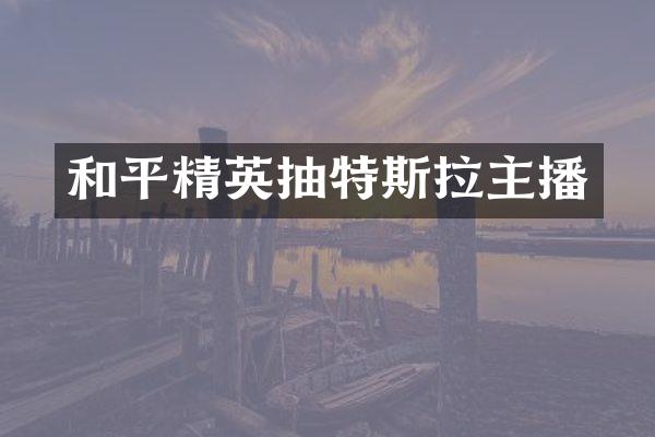 和平精英抽特斯拉主播