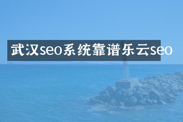 武汉seo系统靠谱乐云seo