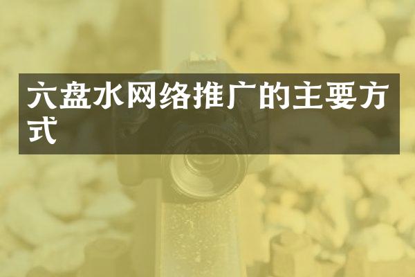 六盘水网络推广的主要方式