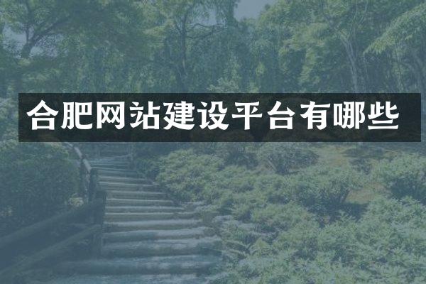 合肥网站建设平台有哪些