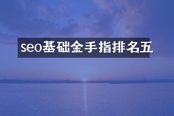 seo基础金手指排名五