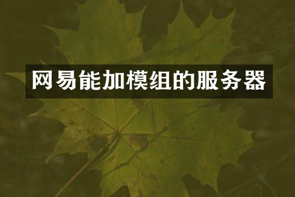 网易能加模组的服务器
