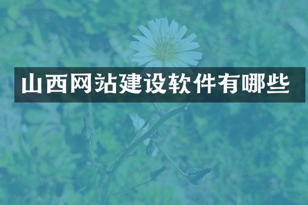 山西网站建设软件有哪些
