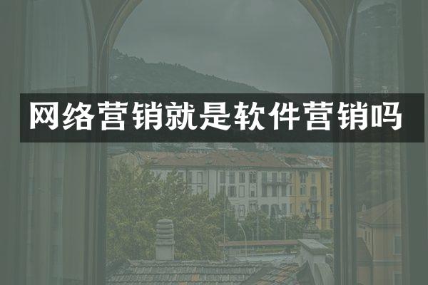 网络营销就是软件营销吗