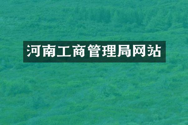 河南工商管理局网站