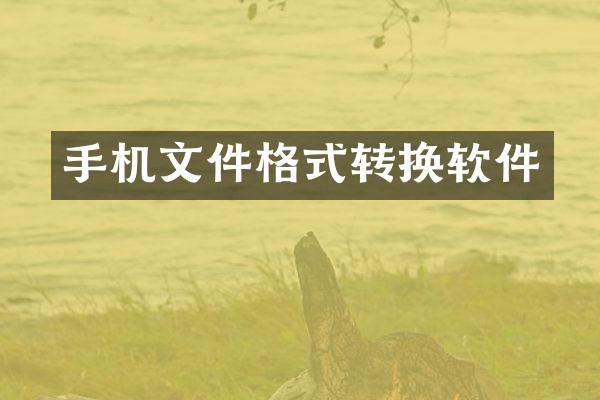 手机文件格式转换软件