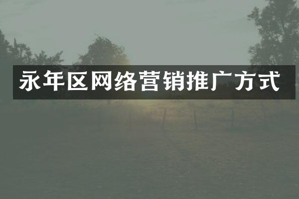 永年区网络营销推广方式