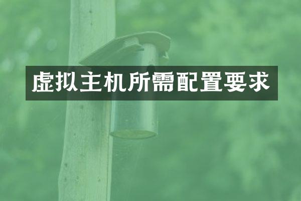 虚拟主机所需配置要求
