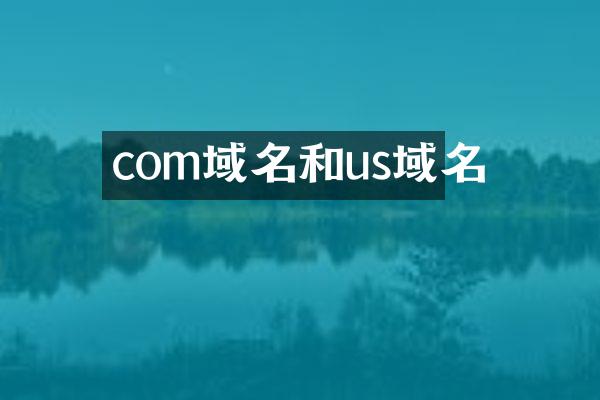 com域名和us域名