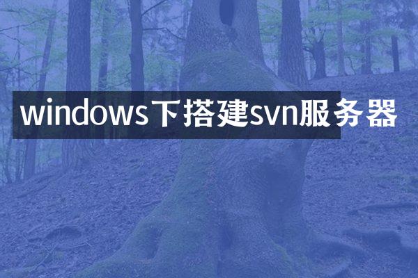 windows下搭建svn服务器
