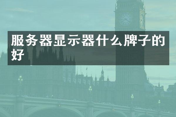 服务器显示器什么牌子的好