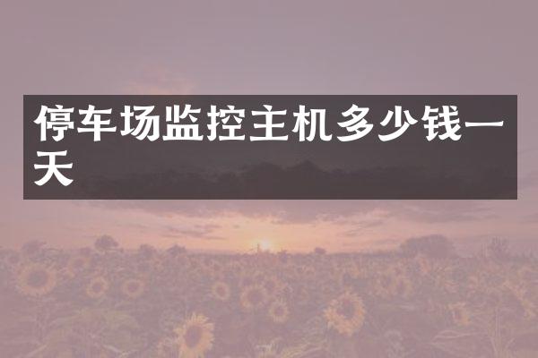 停车场监控主机多少钱一天