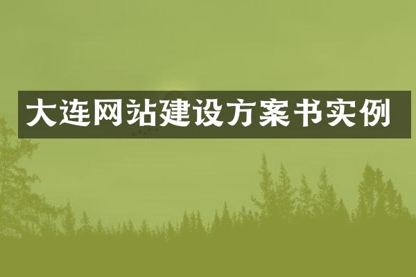 大连网站建设方案书实例