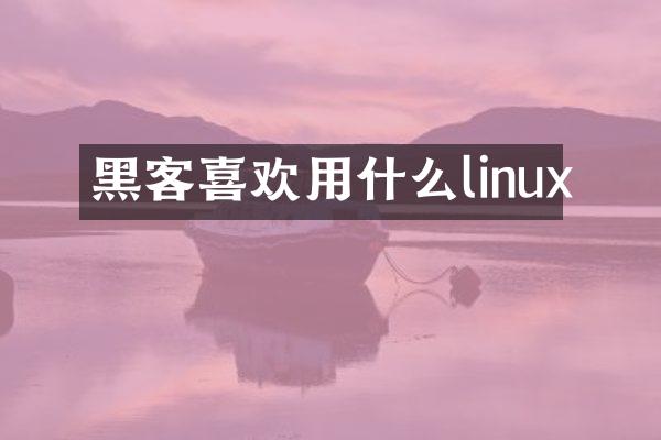 黑客喜欢用什么linux