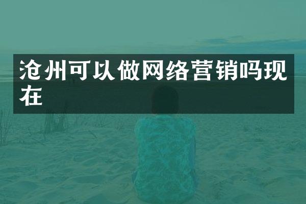 沧州可以做网络营销吗现在
