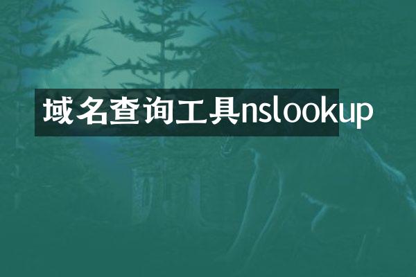 域名查询工具nslookup
