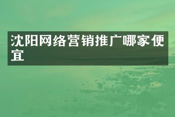 沈阳网络营销推广哪家便宜