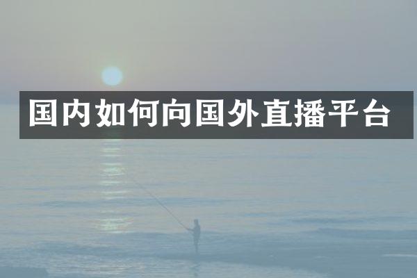 国内如何向国外直播平台