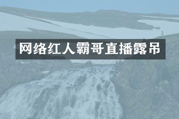 网络红人霸哥直播露吊