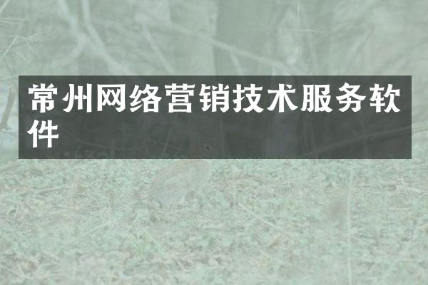常州网络营销技术服务软件