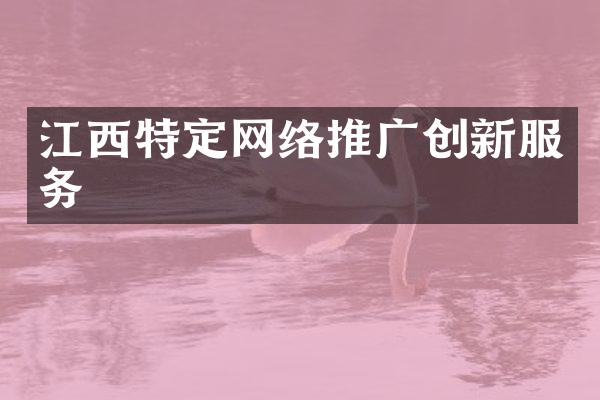 江西特定网络推广创新服务
