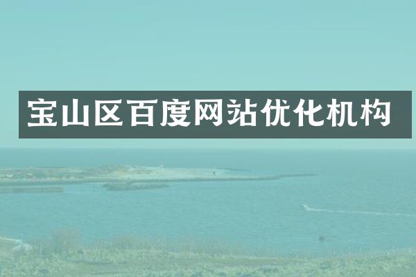 宝山区百度网站优化机构