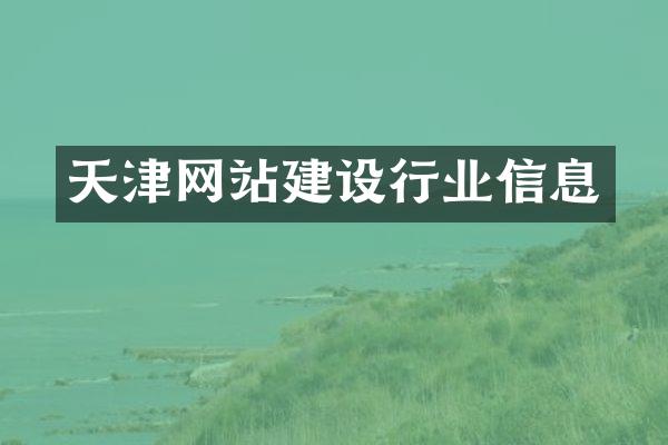 天津网站建设行业信息