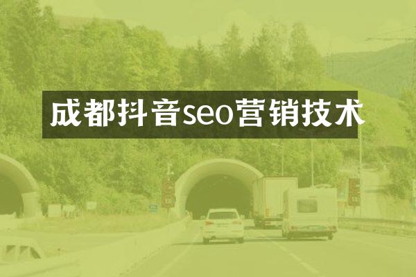 成都抖音seo营销技术