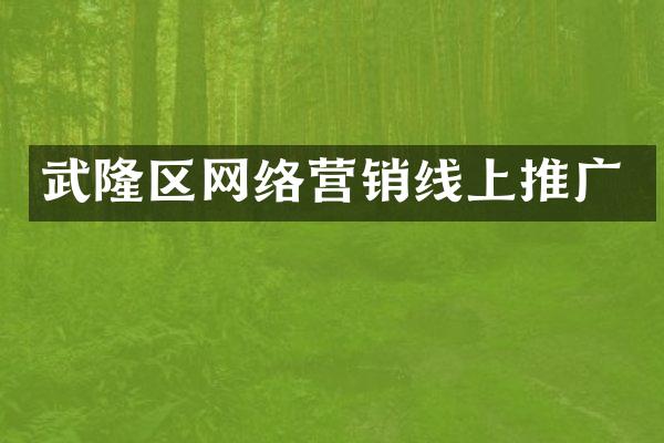 武隆区网络营销线上推广