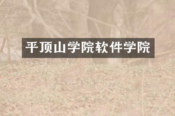 平顶山学院软件学院