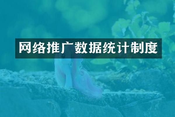 网络推广数据统计制度