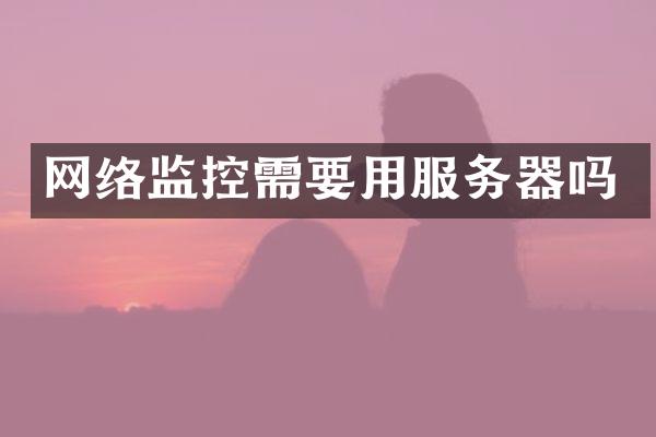 网络监控需要用服务器吗