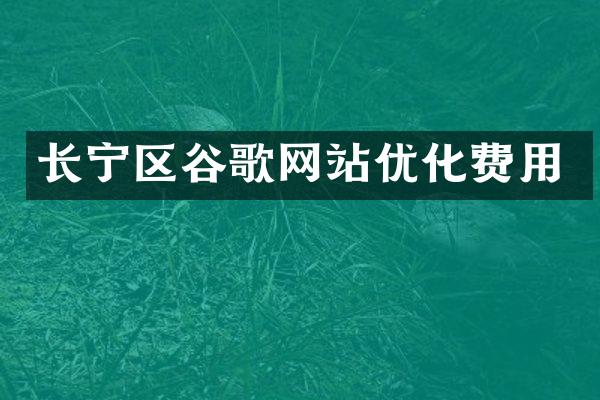 长宁区谷歌网站优化费用
