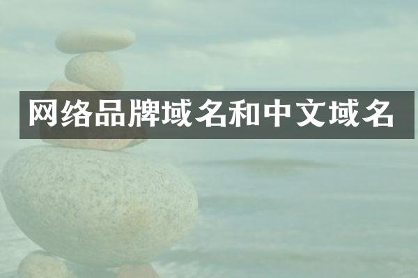 网络品牌域名和中文域名