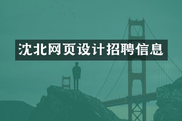 沈北网页设计招聘信息