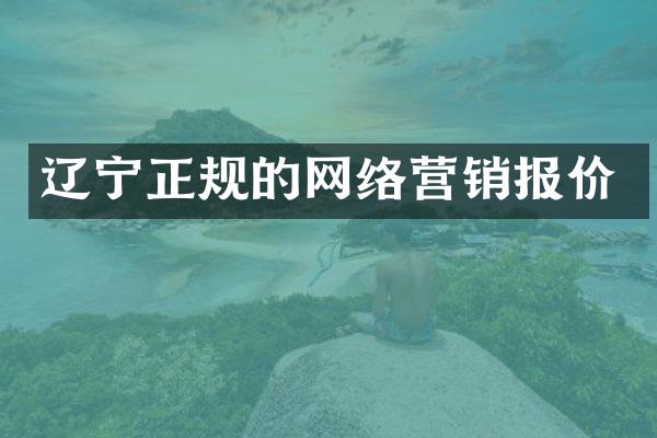 辽宁正规的网络营销报价