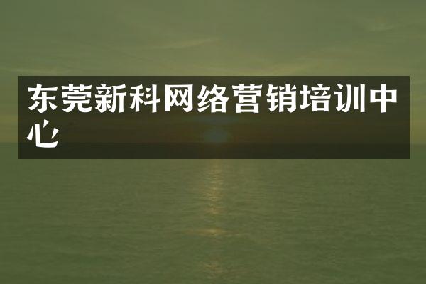 东莞新科网络营销培训中心
