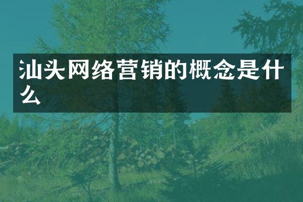 汕头网络营销的概念是什么