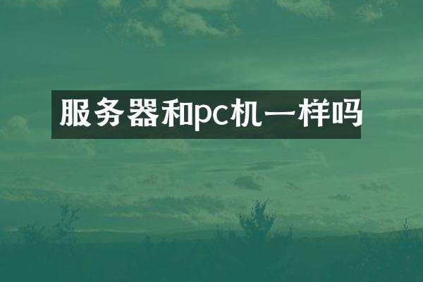 服务器和pc机一样吗